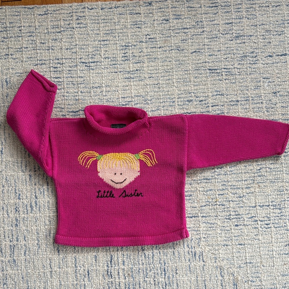 Little Artist Kids Pink Sweater